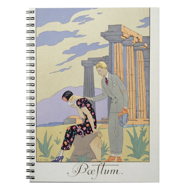 Paestum, 1924 (pochoir print) notebook (Front)
