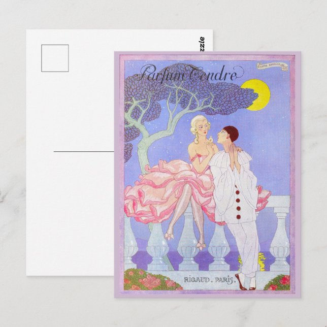 Pafum Tendre by George Barbier Postcard (Front/Back)