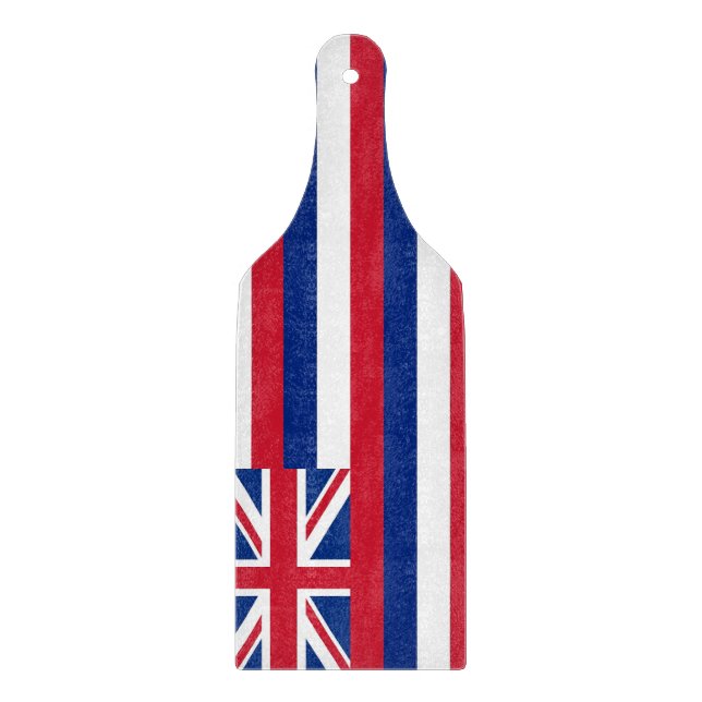 Pagaie de planche à découper en verre avec drapeau (Devant)
