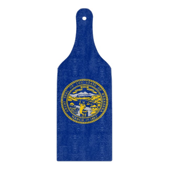 Pagaie de planche à découper en verre avec drapeau (Devant)