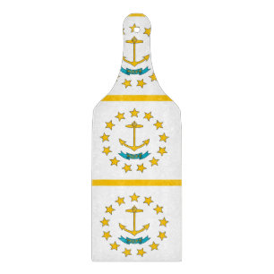 Pagaie de planche à découper en verre avec drapeau