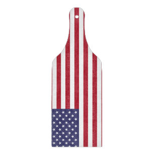 Pagaie de planche à découper en verre avec drapeau