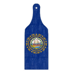 Pagaie de planche à découper en verre avec drapeau