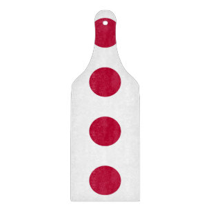 Pagaie de planche à découper en verre avec drapeau