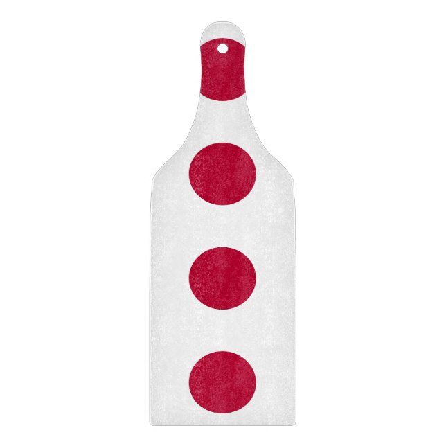 Pagaie de planche à découper en verre avec drapeau (Devant)