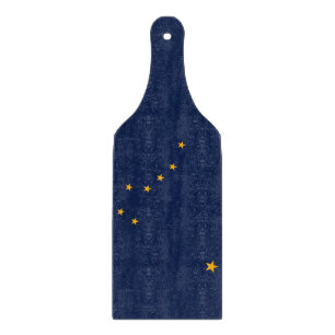 Pagaie de planche à découper en verre avec drapeau