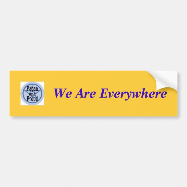 Pagan and Proud, We Are Everywhere Bumper Sticker (Front)
