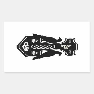 Pagan Celtic Norse Thor's Hammer Sticker
