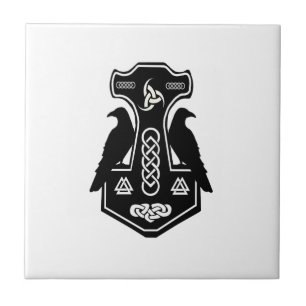 Pagan Celtic Norse Thor's Hammer Tile