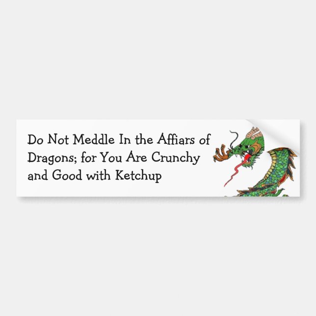 Pagan Dragon Bumper Sticker (Front)