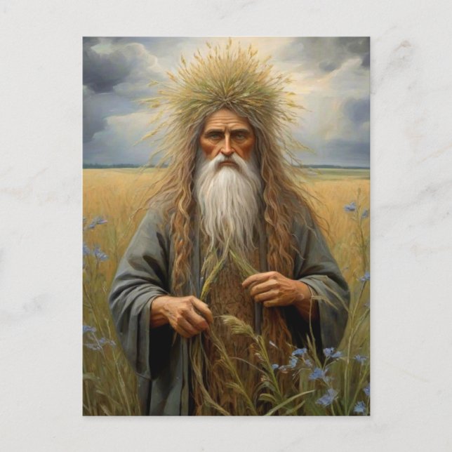 Pagan Flax God Postcard (Front)