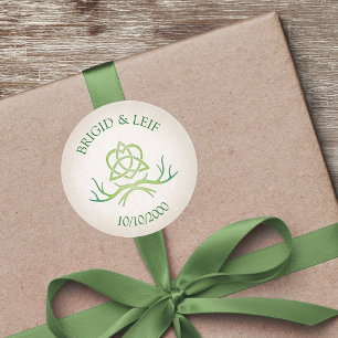 Pagan Handfasting Wedding Classic Round Sticker