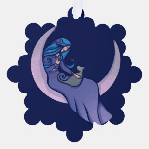 Pagan moon Goddess MoonChild  Ornament Card