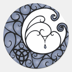 Pagan Moon Purple and Black Sticker