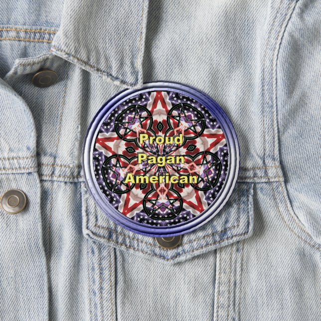 Pagan Patriot 4 Inch Round Button (In Situ)