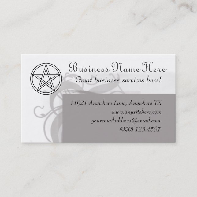 Pagan Pentacle Business Card (Front)