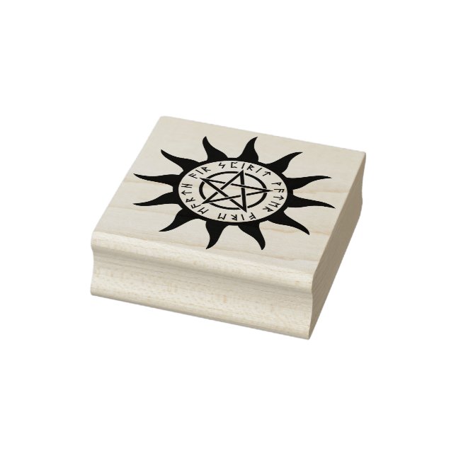 pagan pentagram art stamp (Stamp)
