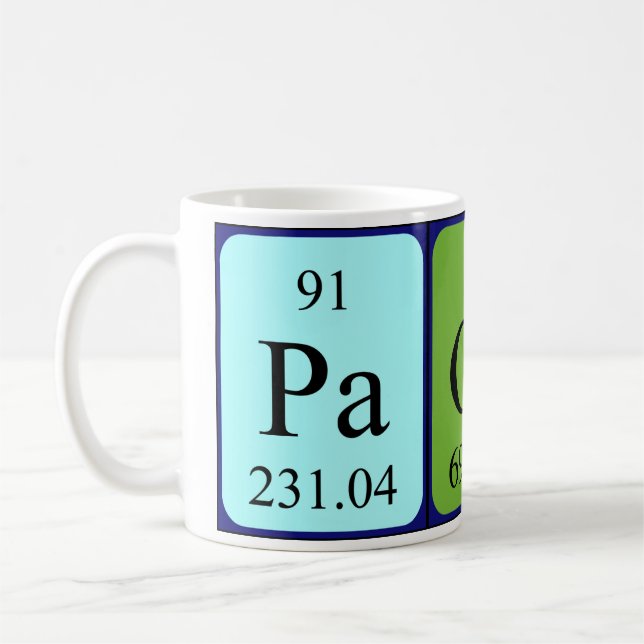 Pagan periodic table name mug (Left)