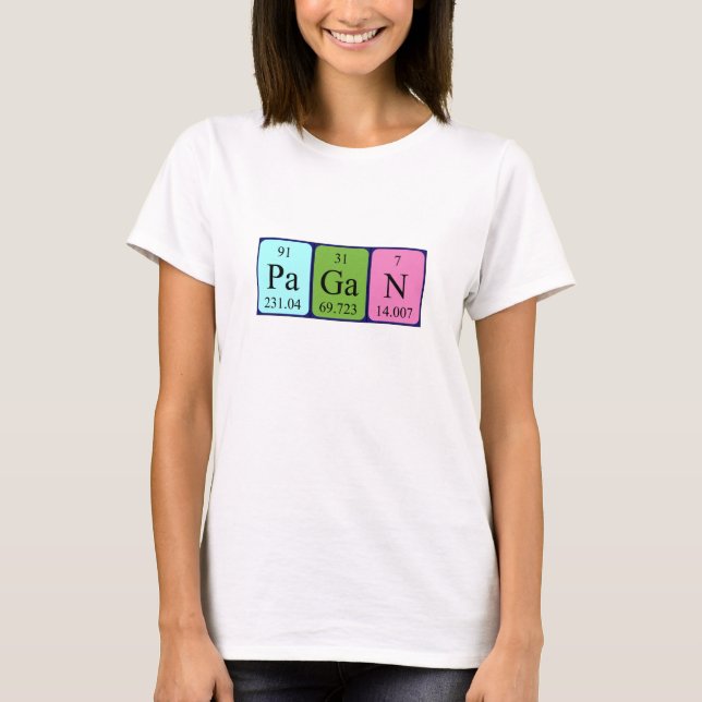 Pagan periodic table name shirt (Front)