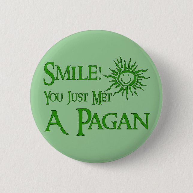 Pagan Smile 2 Inch Round Button (Front)