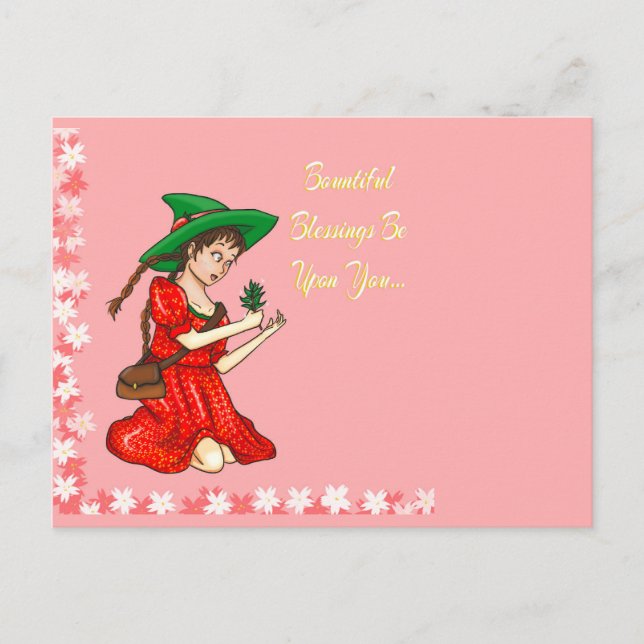 Pagan Spring Greetings Postcard (Front)