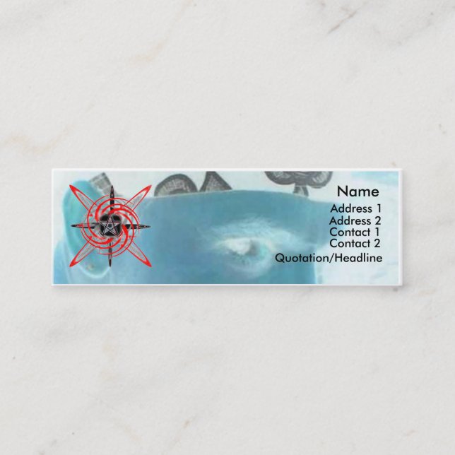 Pagan Star Mini Business Card (Front)