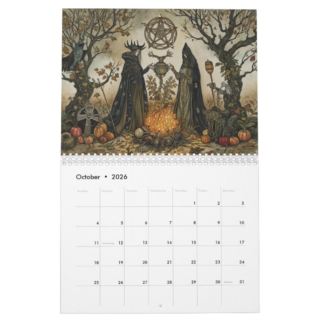 Pagan Style Calendar (Oct 2026)