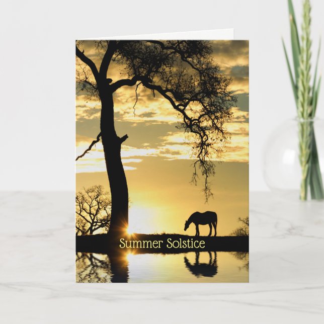 Pagan Summer Solstice Midsummers Eve Card (Front)