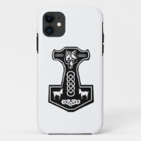 Pagan Thor's Hammer with Wolf and Goats