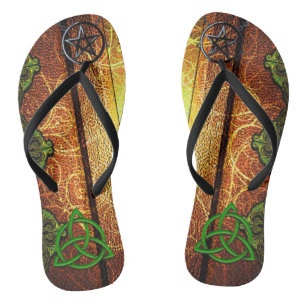 Pagan Tome Dark Magic Spells Wiccan & Witchcraft 1 Flip Flops