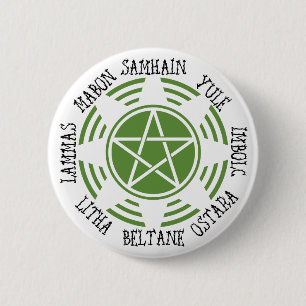 Pagan Wheel of the Year 2 Inch Round Button