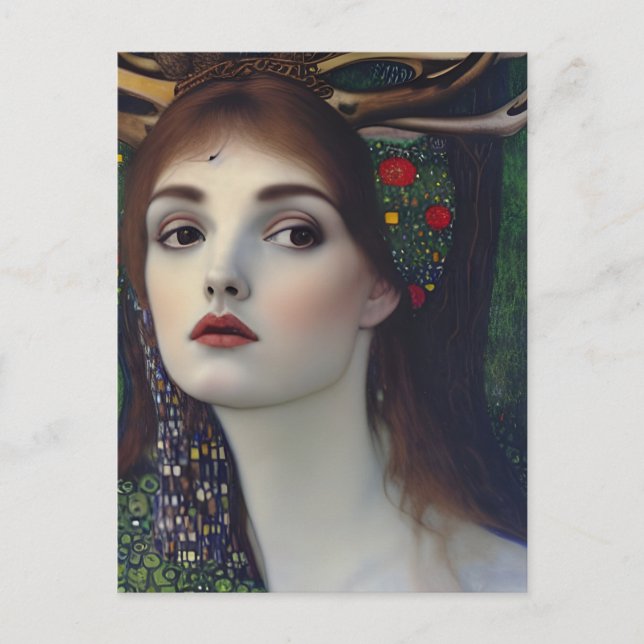 Pagan Woman in the style of Klimt Postcard (Front)