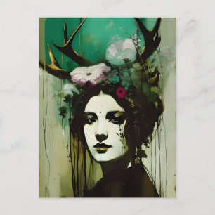 Pagan Woman Painting Postcard