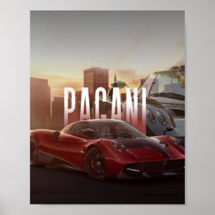 Pagani Supercars Cityscape Poster