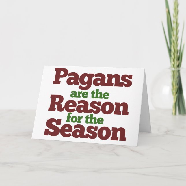 Pagans holiday season humor card (Front)