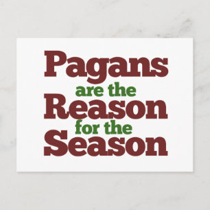 Pagans holiday season humour postcard