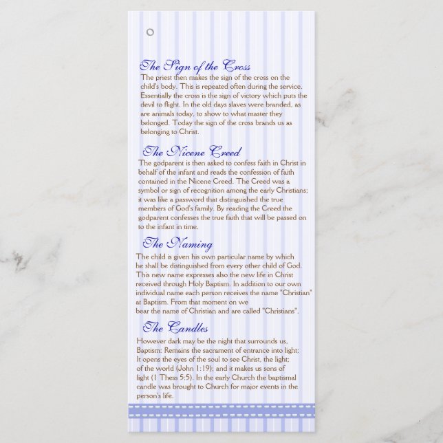 Page 3/5  Greek Orthodox Church Baptism Program (Front)