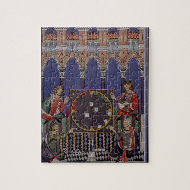 Page 90 from the Book of Games made for Alfonso X Jigsaw Puzzle (Vertical)