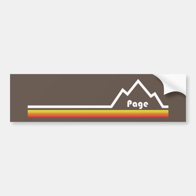 Page Arizona Bumper Sticker (Front)
