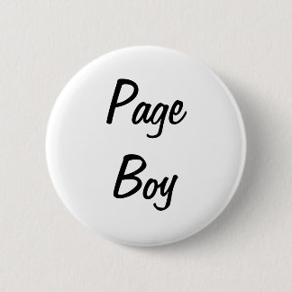 Page Boy Badge 2 Inch Round Button