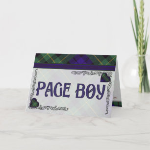 Page Boy - Invitation - Scottish Tartan Barclay