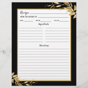 Page Classeur de la recette botanique du feuillage