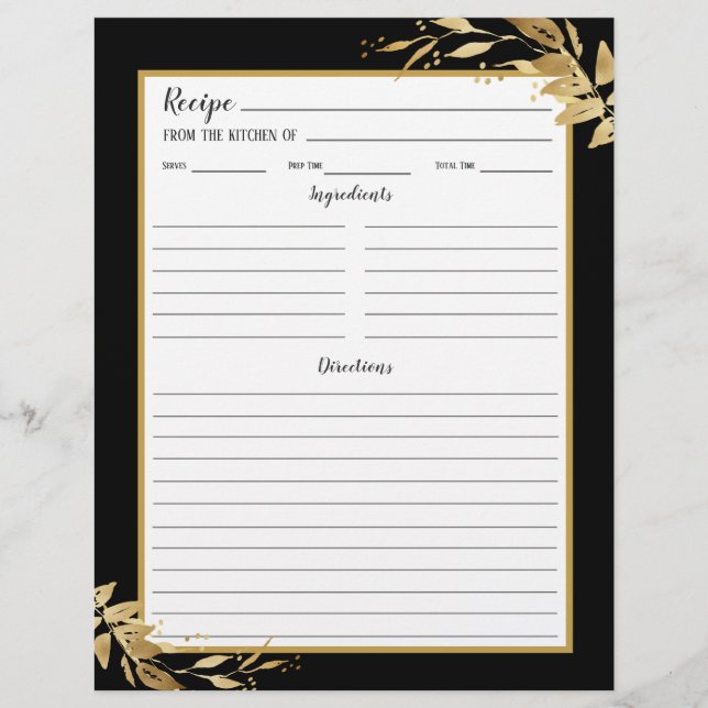 Page Classeur de la recette botanique du feuillage (Devant)