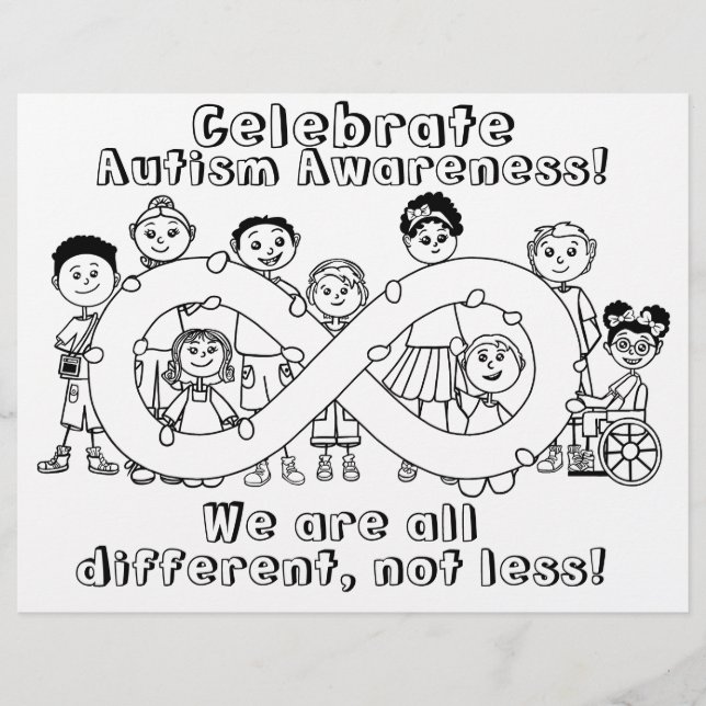 Page Coloration sensibilisation sur l'autisme (Devant)
