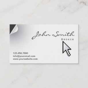Page Curl Real Estate Broker Business Card
