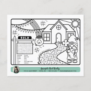 page d'activité de coloriage de maison ouverte d'a