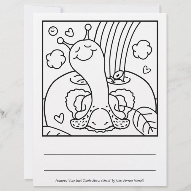 Page d'appréciation de l'enseignant d'escargot mig (Devant)