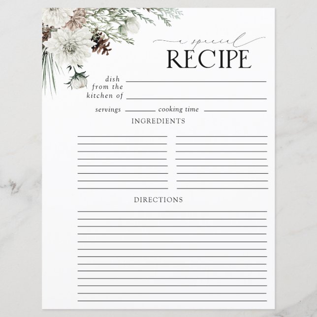 Page de Classeur de recette Fête des mariées flora (Devant)