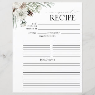 Page de Classeur de recette Fête des mariées flora