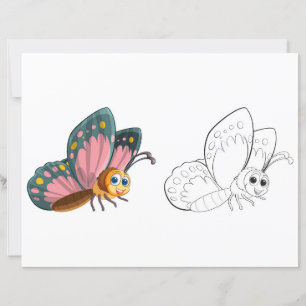 Page de coloration des papillons mignons
